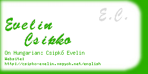 evelin csipko business card
